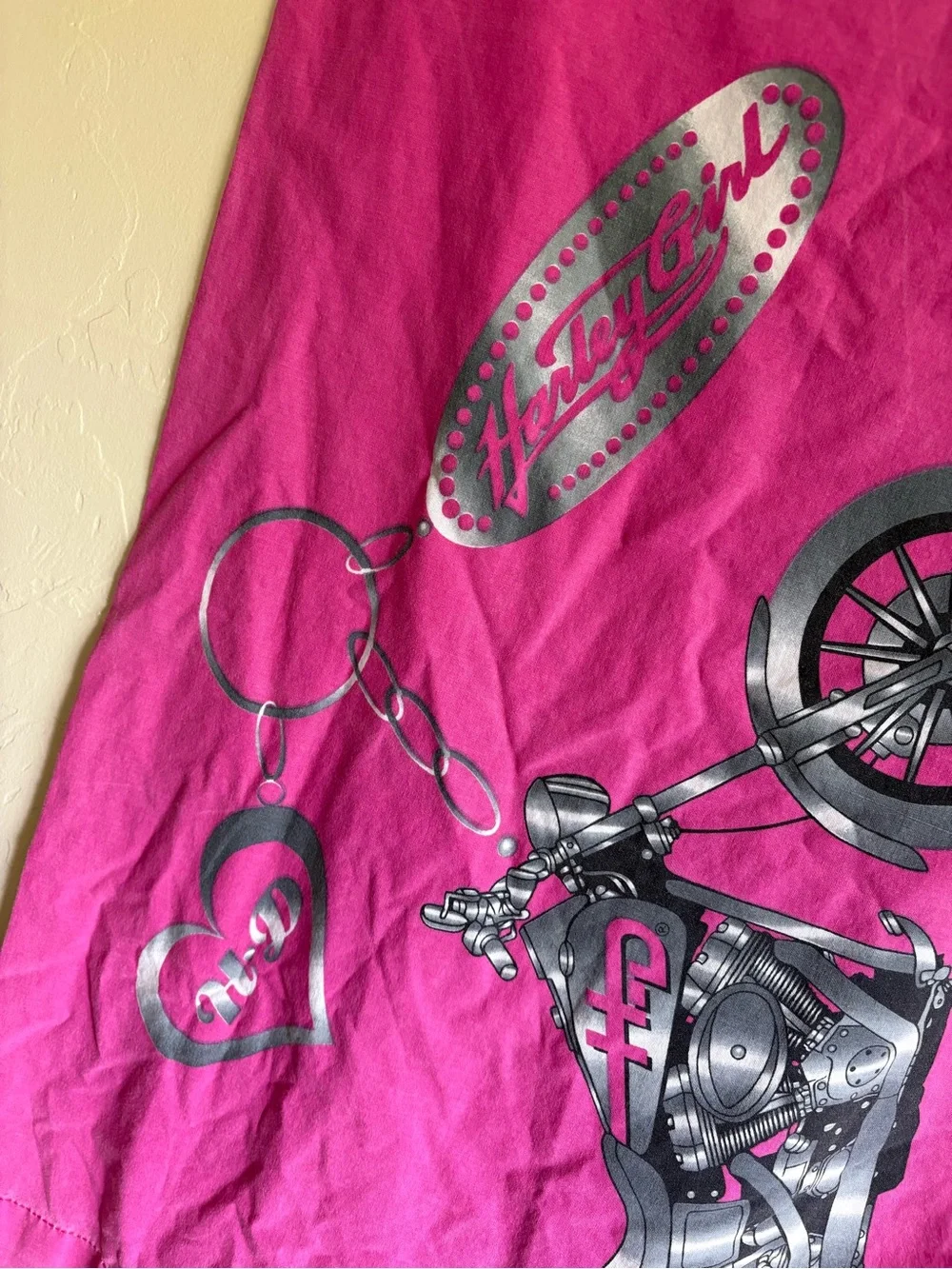 Harley Davidson Motorcycles Pink Silver Grey Standard 100% Cotton Pillow Case